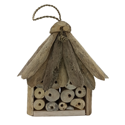 Caixa de abelhas e insetos de madeira flutuante - Ecoaura